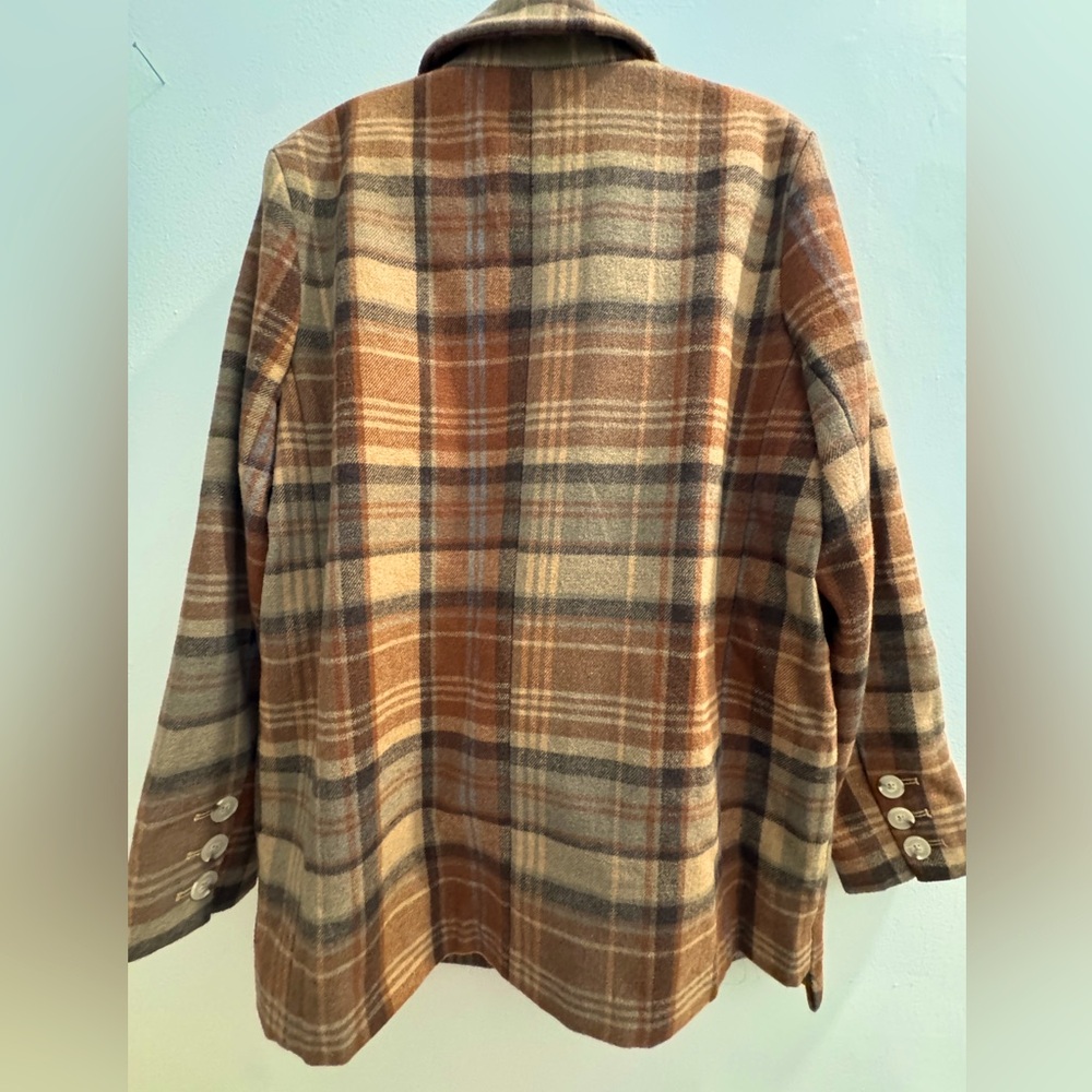 Free People Mari Plaid Double-Breasted Blazer - Picture 2 of 14